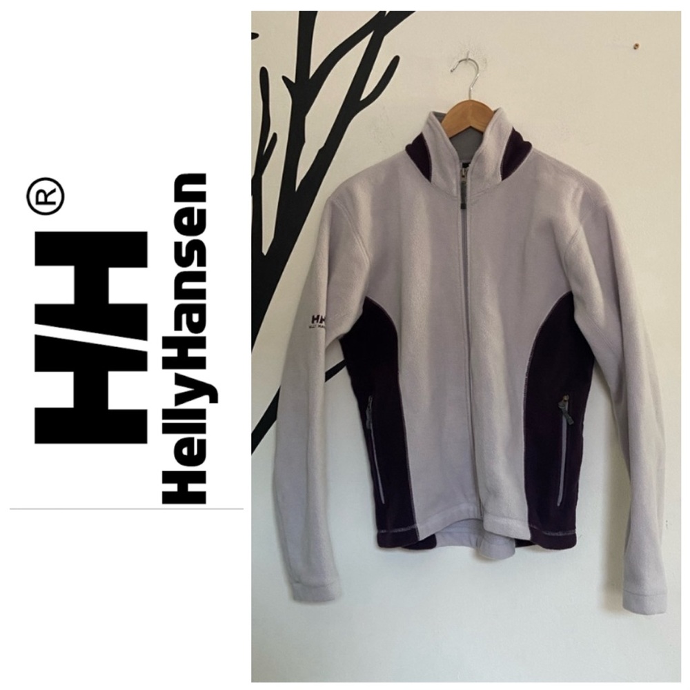 Helly Hansen lavender + plum outdoor zip up collared fleece